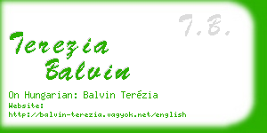 terezia balvin business card